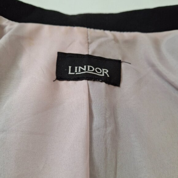 Vintage Size 16 Womens Black Cropped Blazer Lined Office Smart - Picture 6 of 7